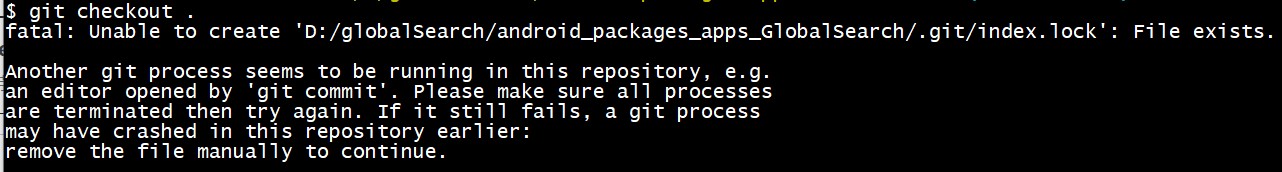another git process seems to be running in this repository