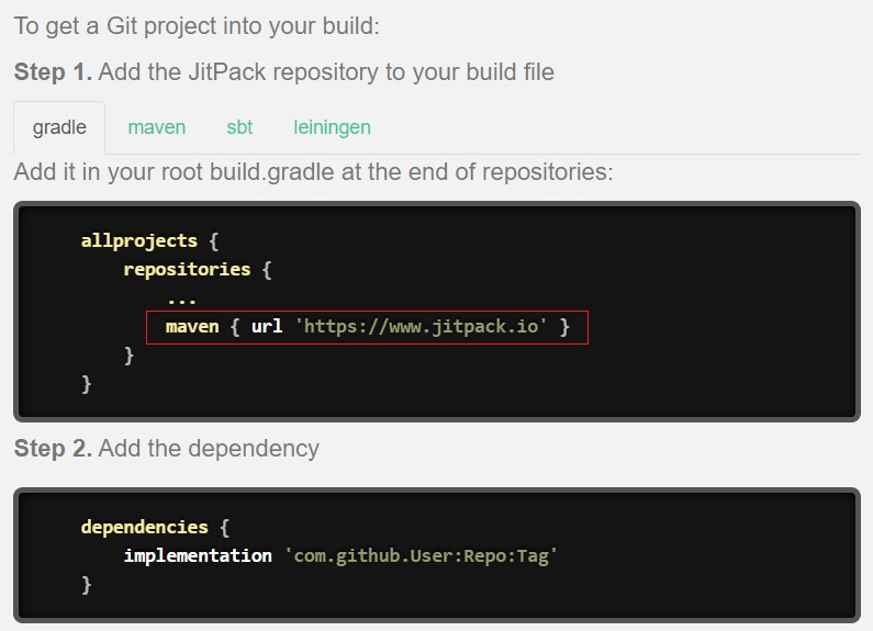 maven { url 'https://jitpack.io' } 无法下载的问题
