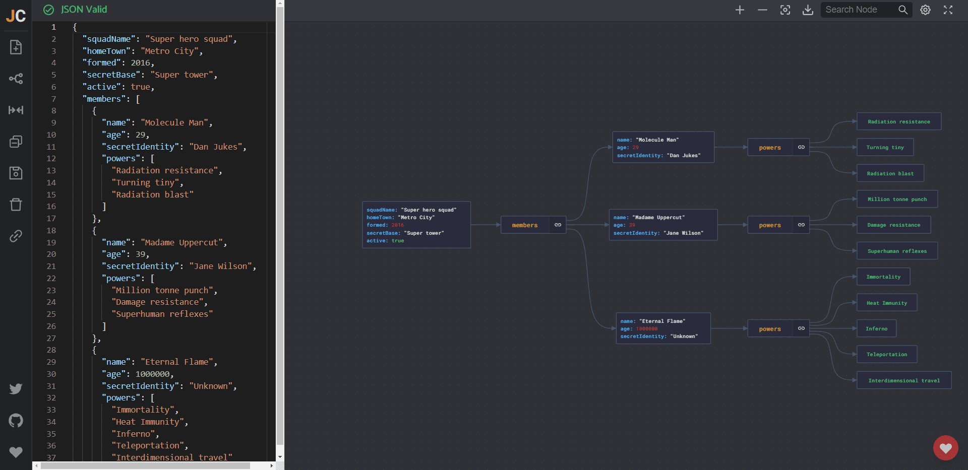 Json可视化工具：JSON Crack