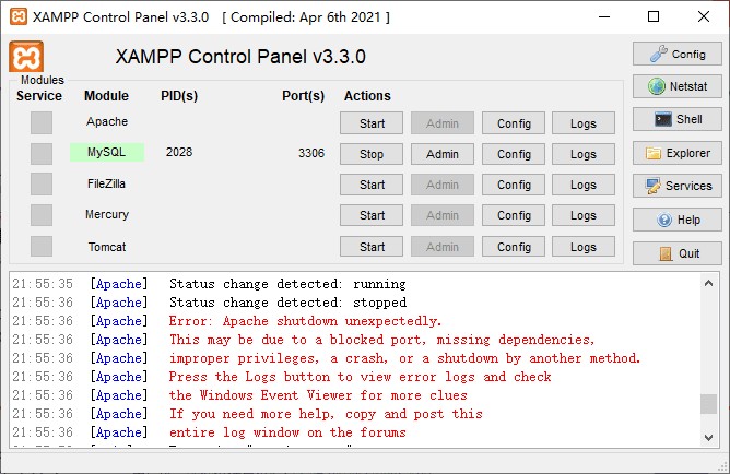 解决Apache服务无法启动:'C:\\Windows\\SYSTEM32\\VCRUNTIME140.dll' 14.0 is not compatible with this PHP