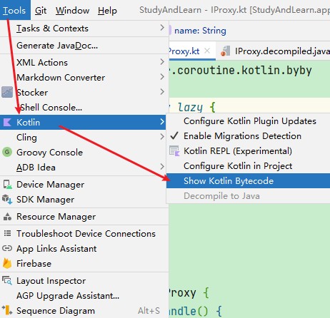 Android Studio查看Kotlin对应的Java代码