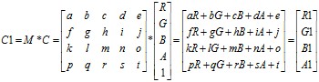 颜色矩阵ColorMatrix